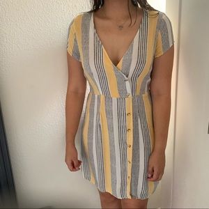 Striped Button Dress